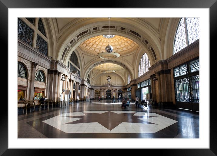 Barcelona Franca Train Station Interior Framed Mounted Print by Artur Bogacki