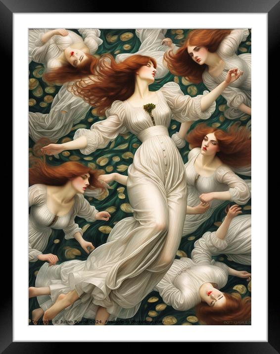Of Redheads Dancing Framed Mounted Print by Julian Bound