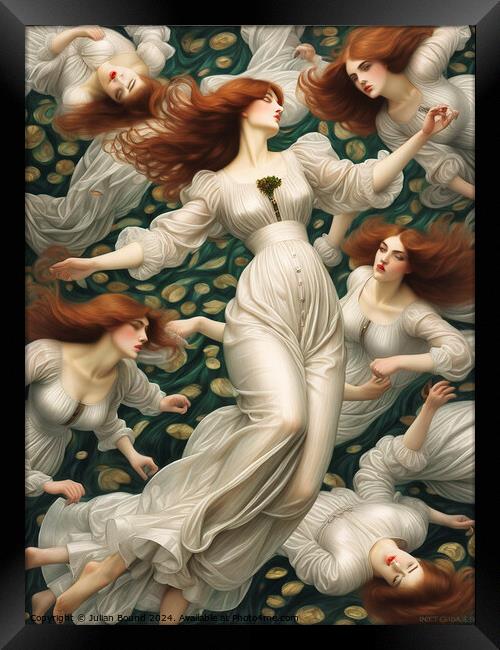 Of Redheads Dancing Framed Print by Julian Bound
