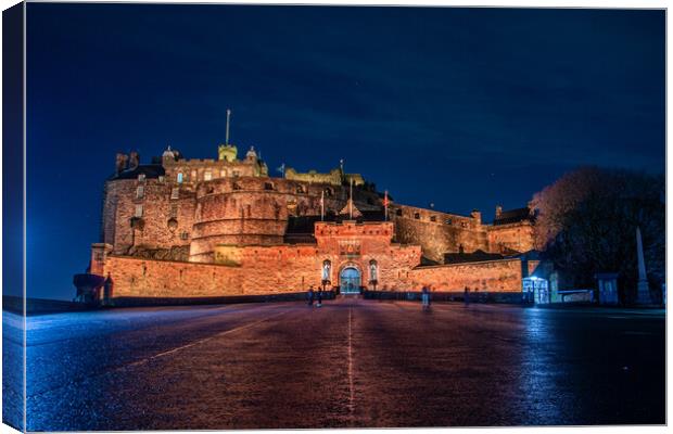 Edinburgh Castle at Night Canvas Print by Jack Biggadike