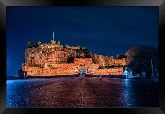 Edinburgh Castle at Night Framed Print by Jack Biggadike