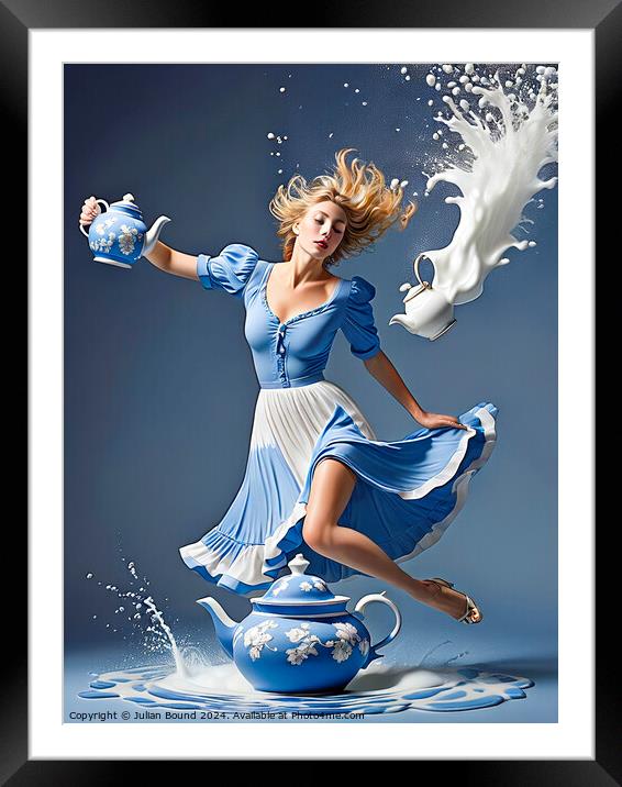 A Dance in Milk Framed Mounted Print by Julian Bound