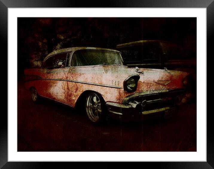 American 50's Chevrolet Framed Mounted Print by Marie Castagnoli