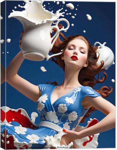 A Toast to Milk Canvas Print by Julian Bound