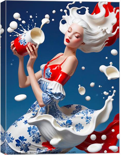 Throwing the Milk About Canvas Print by Julian Bound