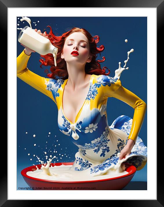 A Taste of Milk Framed Mounted Print by Julian Bound