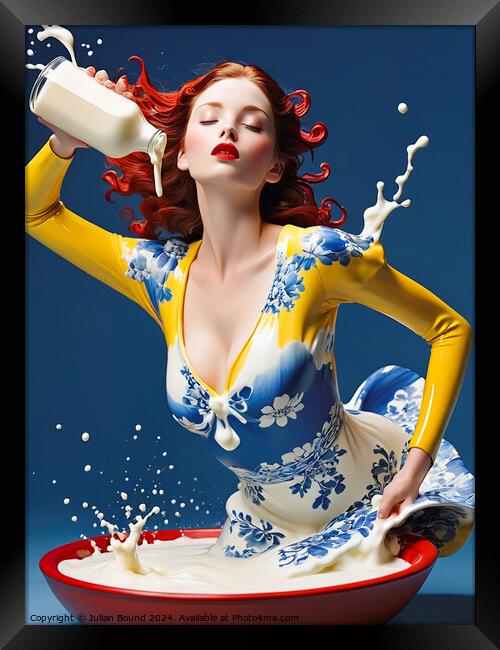 A Taste of Milk Framed Print by Julian Bound