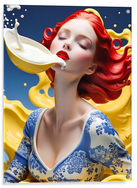 A Bowl of Sweet Milk Acrylic by Julian Bound