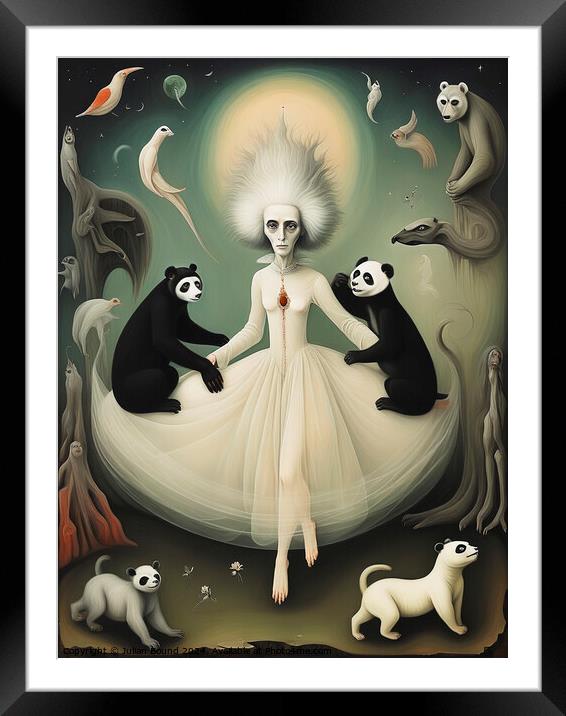 The Wiseness of Pandas Framed Mounted Print by Julian Bound