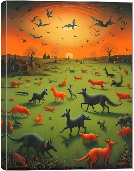 In Dreams of Remembered Sunsets (Part One) Canvas Print by Julian Bound