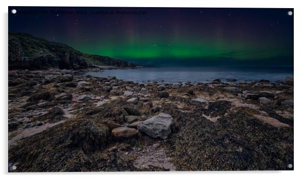 Moray Firth Aurora Acrylic by Tom McPherson