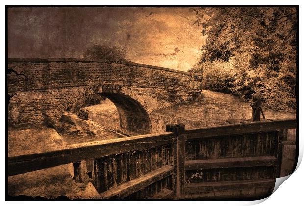 Ye Old brick bridge Print by Marie Castagnoli