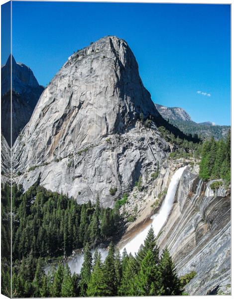 Liberty Cap and Nevada Falls, Yosemite, California Canvas Print by Keith Douglas