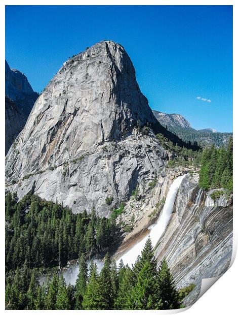 Liberty Cap and Nevada Falls, Yosemite, California Print by Keith Douglas
