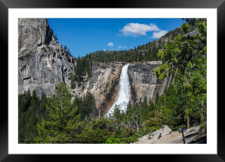 The Nevada Falls, Yosemite, California Framed Mounted Print by Keith Douglas