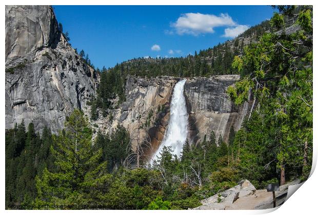 The Nevada Falls, Yosemite, California Print by Keith Douglas