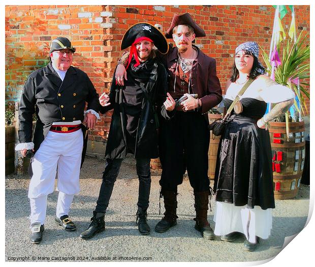 A Dodgy Bunch Of Pirates Print by Marie Castagnoli