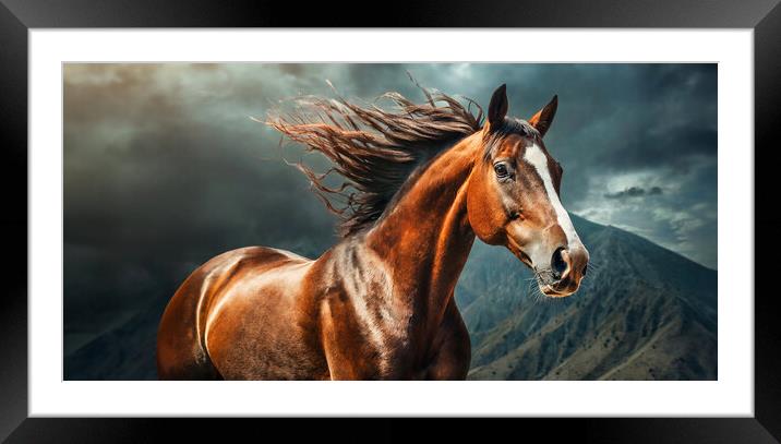 A close up of a horse Framed Mounted Print by Guido Parmiggiani
