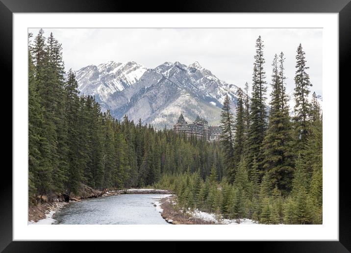 Bow River, Banff Framed Mounted Print by Graham Custance