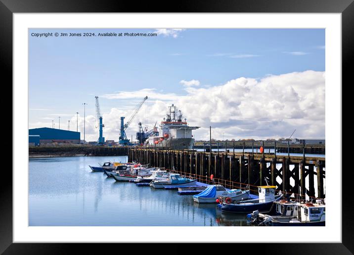 Port of Blyth at Cambois. Framed Mounted Print by Jim Jones