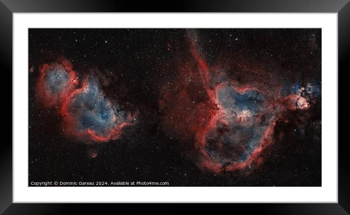 Heart and Soul Nebulae Framed Mounted Print by Dominic Gareau
