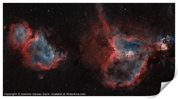 Heart and Soul Nebulae Print by Dominic Gareau
