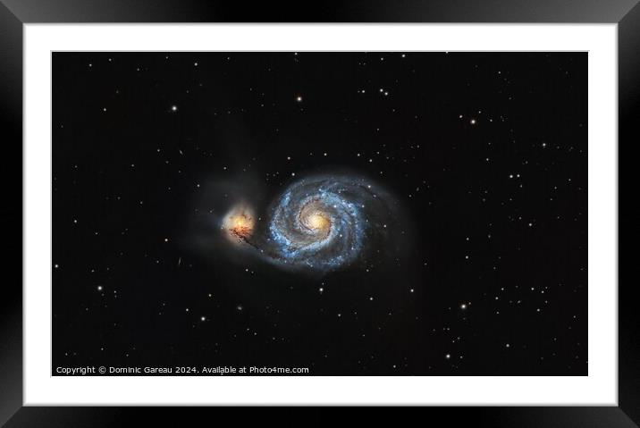 Whirlpool Galaxy Framed Mounted Print by Dominic Gareau