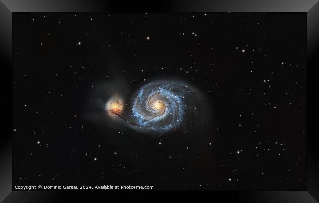 Whirlpool Galaxy Framed Print by Dominic Gareau