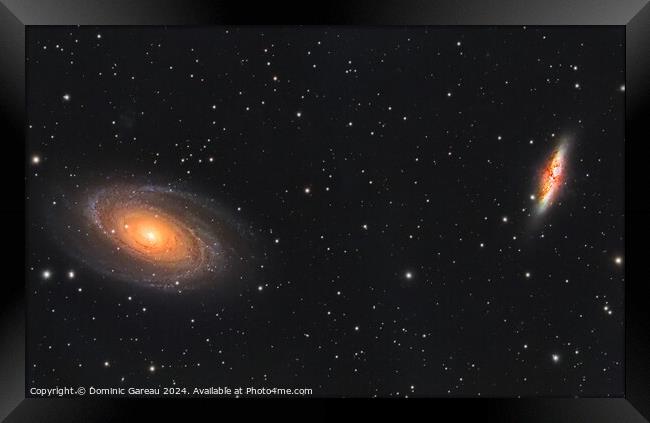 Bode's and Cigar galaxies Framed Print by Dominic Gareau