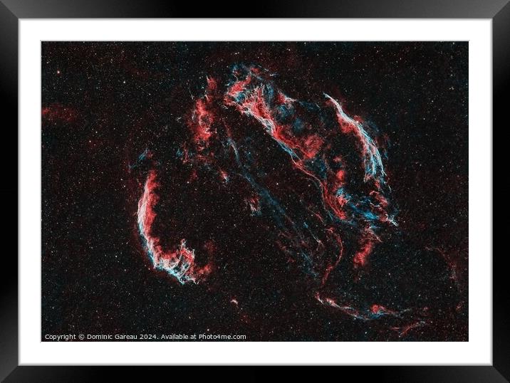 Cygnus Loop Framed Mounted Print by Dominic Gareau