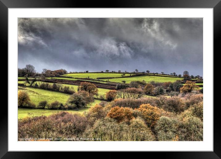 Dartmoor Hills Storm Arriving  Framed Mounted Print by David Pyatt