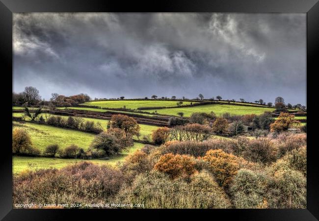 Dartmoor Hills Storm Arriving  Framed Print by David Pyatt