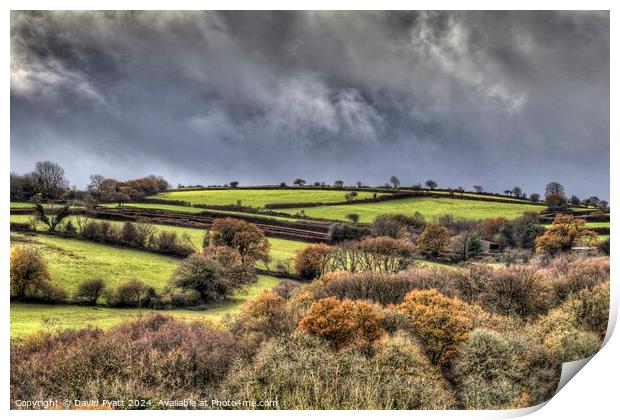 Dartmoor Hills Storm Arriving  Print by David Pyatt