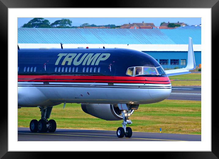 Trump Organization Boeing 757 Framed Mounted Print by Allan Durward Photography