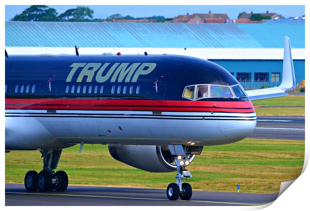 Trump Organization Boeing 757 Print by Allan Durward Photography