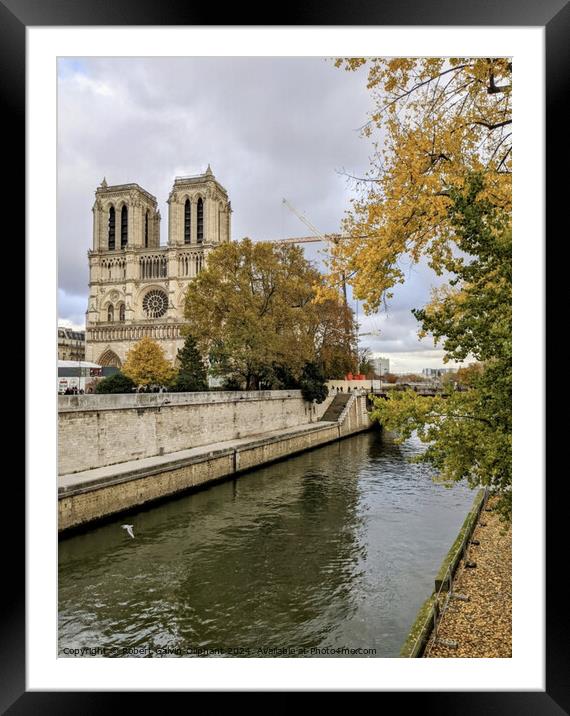 Notre Dame cathedral in autumn  Framed Mounted Print by Robert Galvin-Oliphant