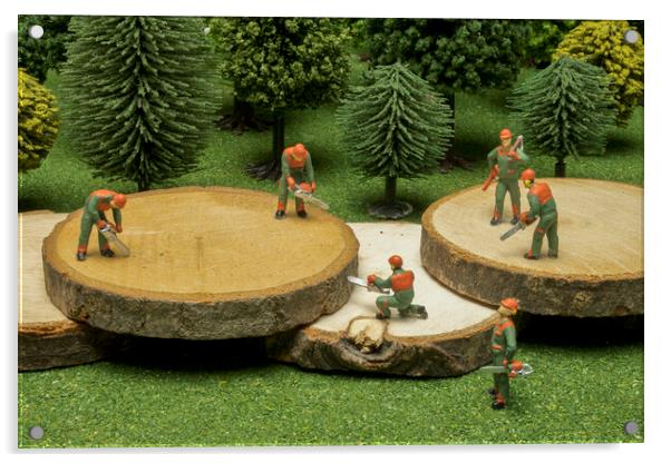 Foresters Logging 2 Acrylic by Steve Purnell