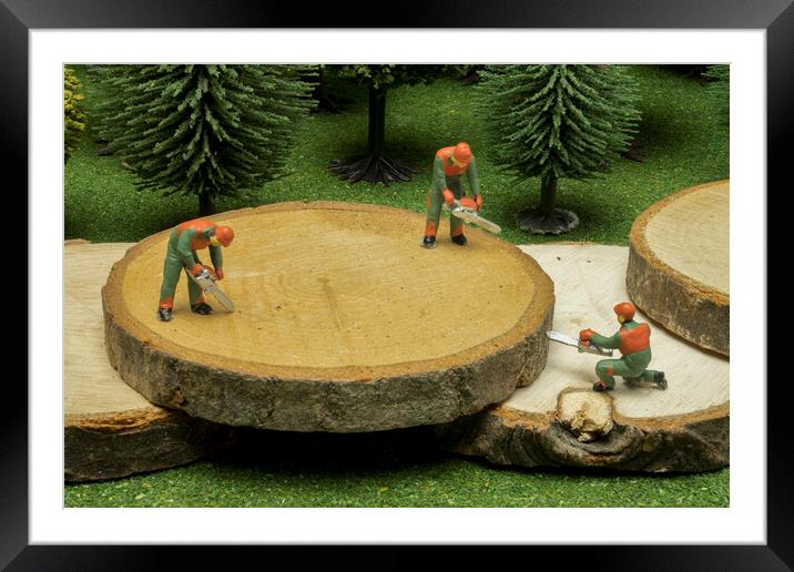 Foresters Logging 3 Framed Mounted Print by Steve Purnell