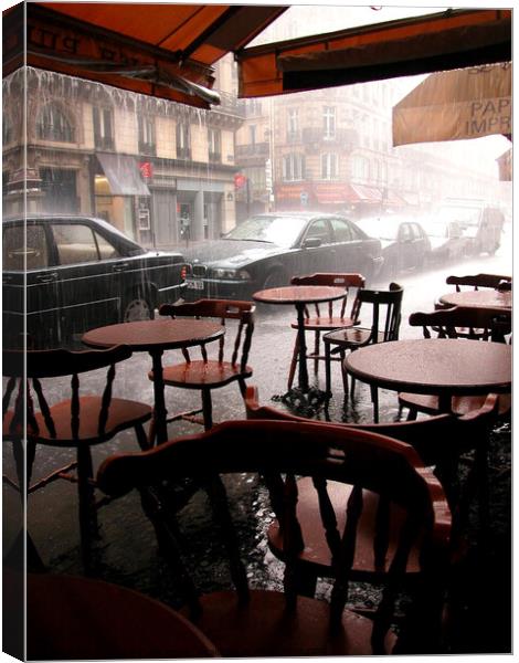 Paris sous la pluie Canvas Print by Ernesto Terri