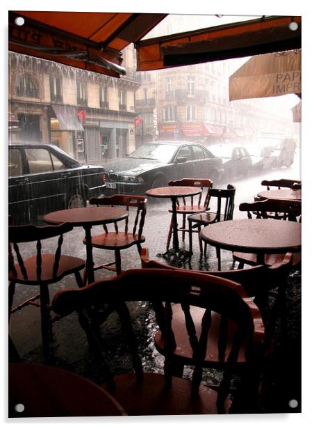 Paris sous la pluie Acrylic by Ernesto Terri