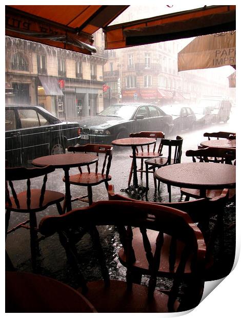 Paris sous la pluie Print by Ernesto Terri