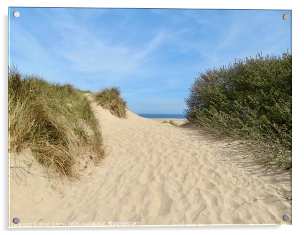 Hayle Sand Dunes  Acrylic by Beryl Curran