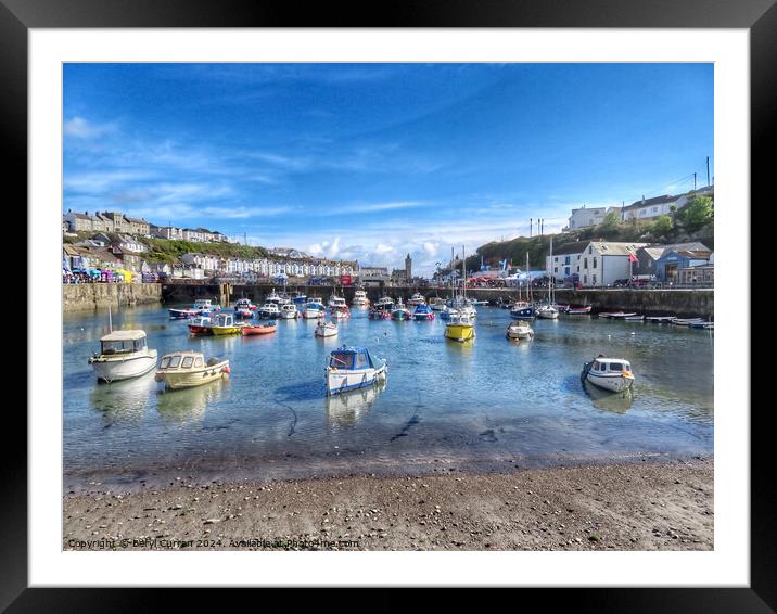 Porthleven Harbour  Framed Mounted Print by Beryl Curran