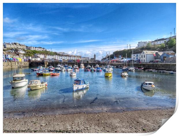 Porthleven Harbour  Print by Beryl Curran