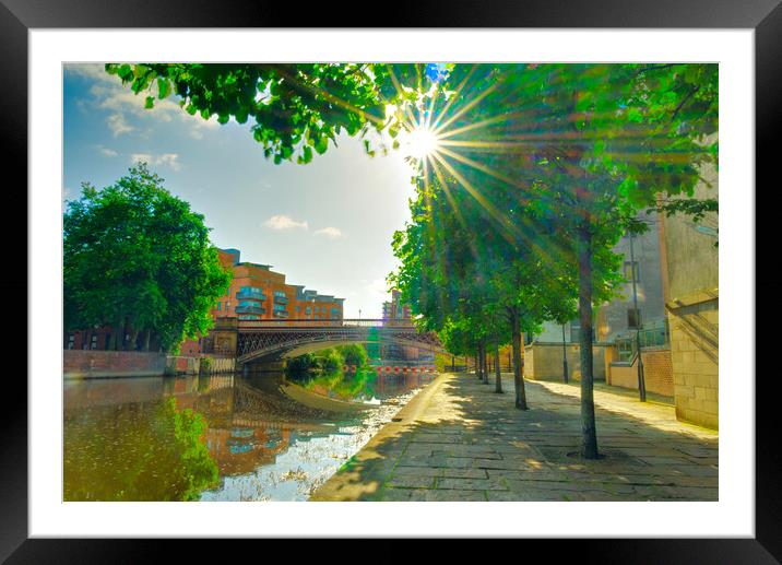 Leeds Down By The River Framed Mounted Print by Alison Chambers