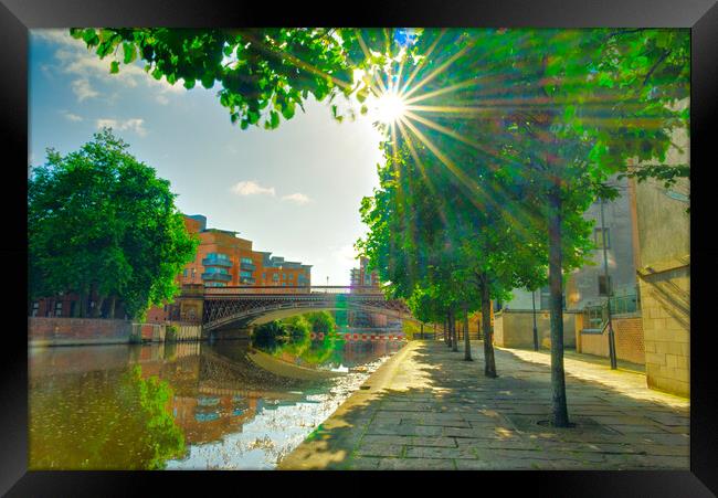 Leeds Down By The River Framed Print by Alison Chambers
