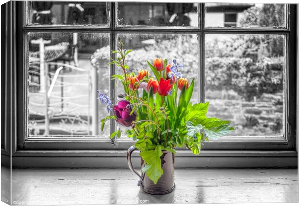 Spring In A Mug Canvas Print by Richard Stoker