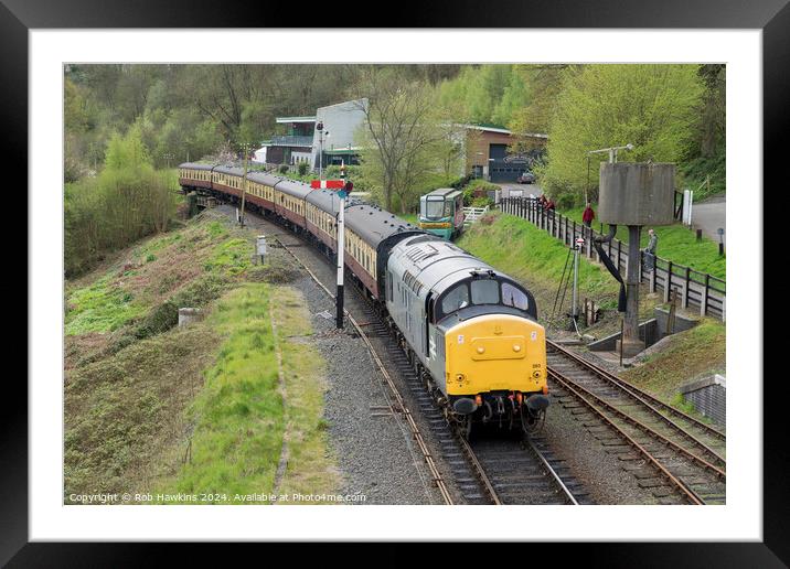 Class 37 at Highley Framed Mounted Print by Rob Hawkins