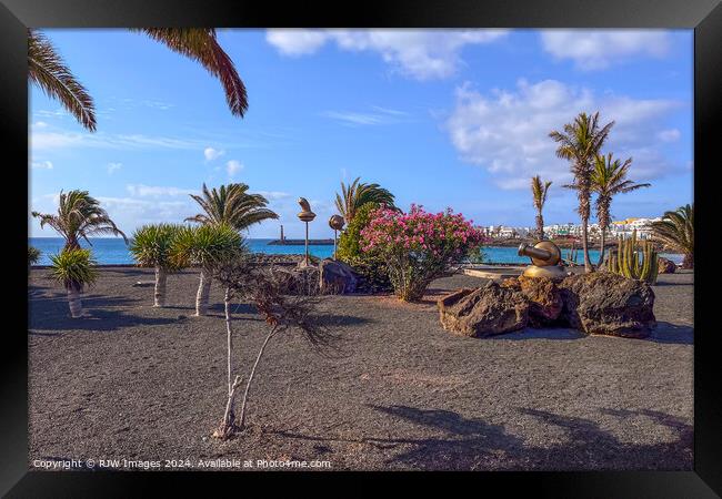 Lanzarote Costa Teguise Mystical Sculptures Framed Print by RJW Images
