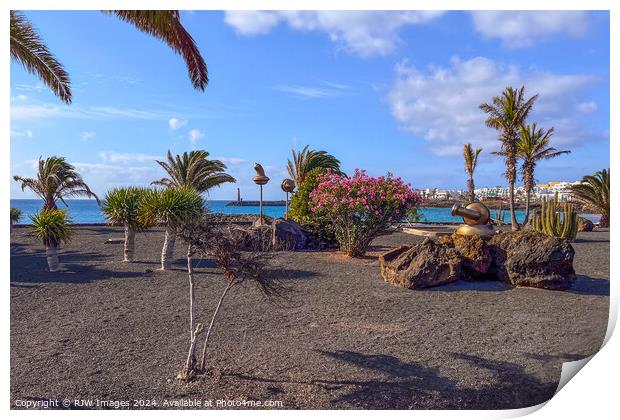Lanzarote Costa Teguise Mystical Sculptures Print by RJW Images